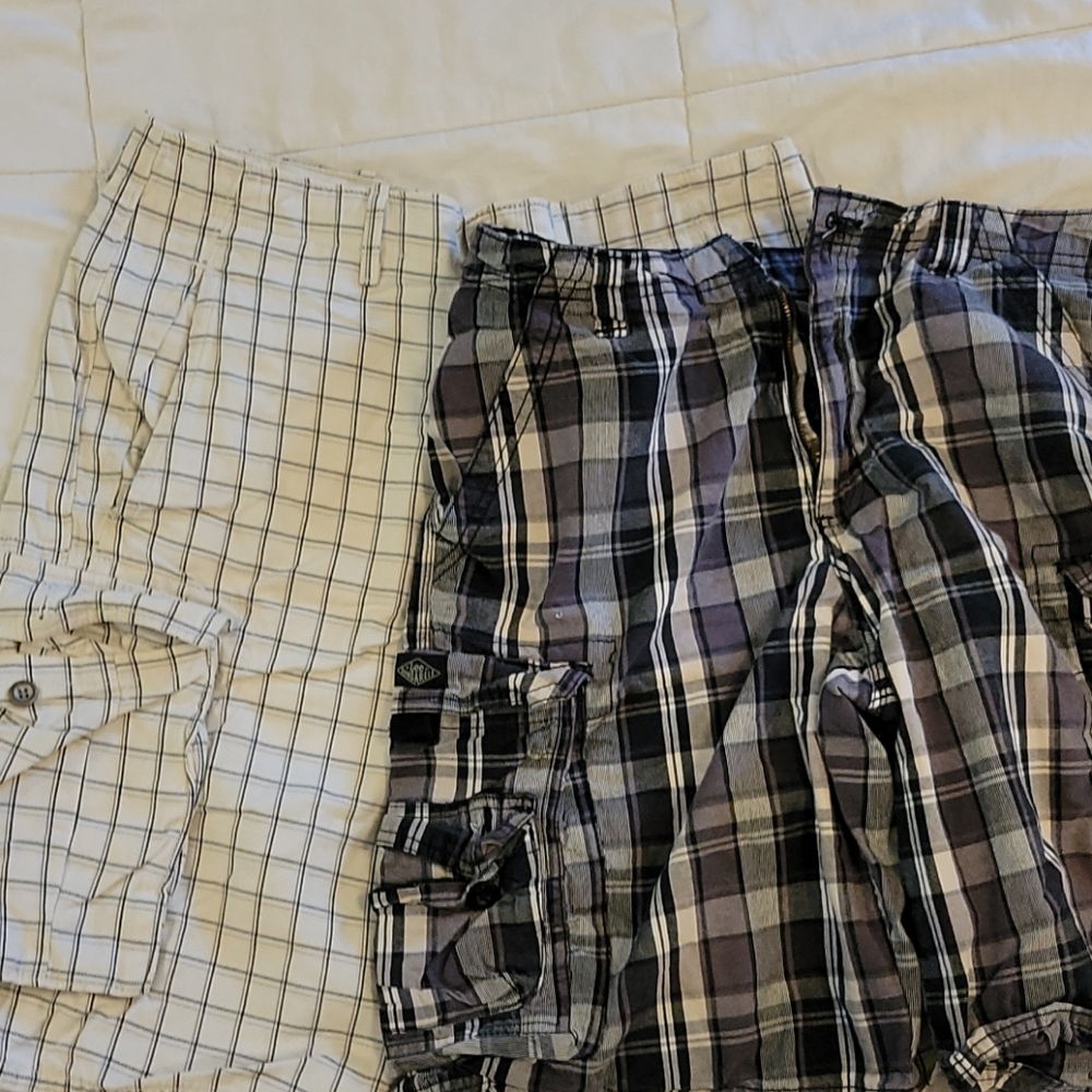 Lot of 2-Cargo Shorts, Size 34, Levi Strauss & Lee